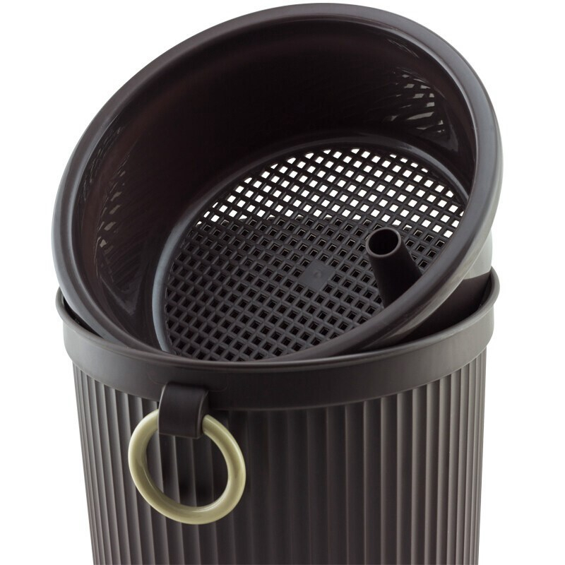 唐宗筷C6596带盖茶渣桶7L咖啡色(单位:个)