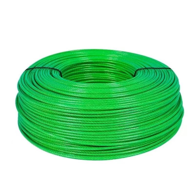 伟鹏双兴 绿色包塑钢丝绳 直径5mm 米