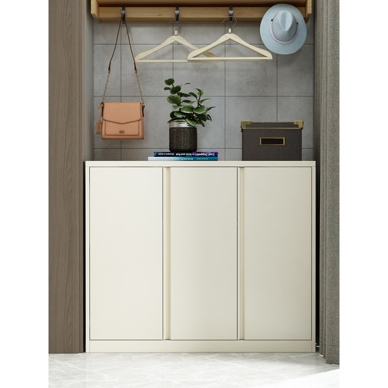 阳台柜闪电客储物柜防潮防晒家用铁皮鞋柜钢制带锁收纳柜杂物柜