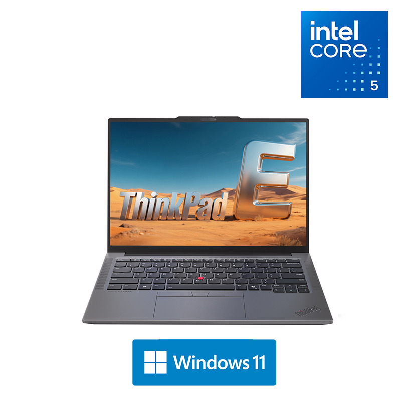 ThinkPad E14 1XCD 2025 14.2英寸轻薄商务手提笔记本电脑 定制 Core5-220H 64G内存 1TB固态 2.8K超清 银色