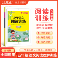 [五年级语文阅读训练上下册合订]教材全易通五年级阅读理解训练题84篇部编人教版阅读理解专项训练书5年级语文阅读上下册合订