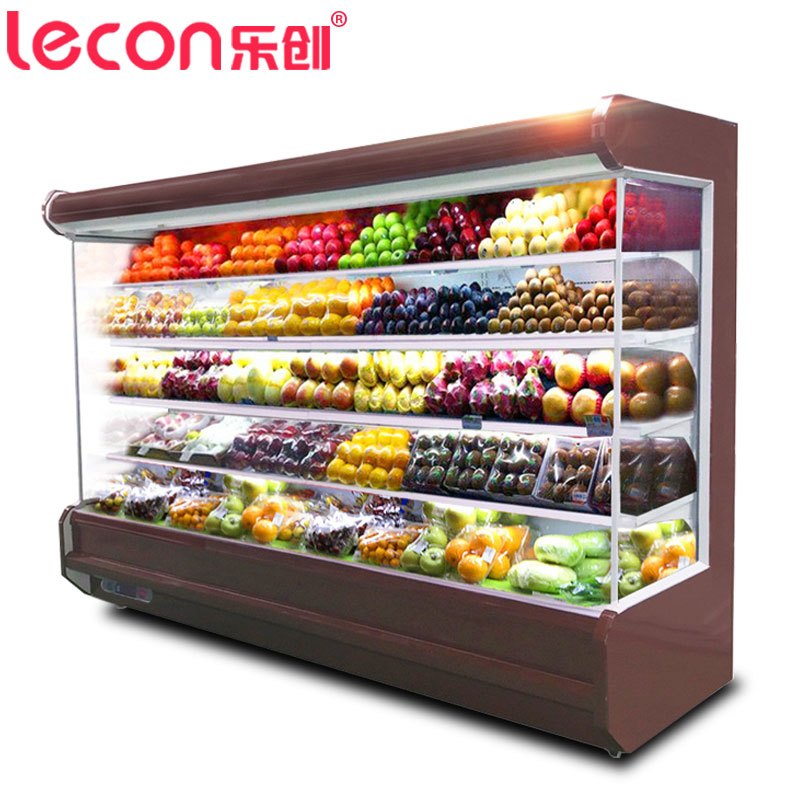 乐创电器旗舰店(lecon)LCFMG08 风幕柜 4.0米风冷展示柜冰柜超市保鲜柜商场水果蔬菜冷藏柜
