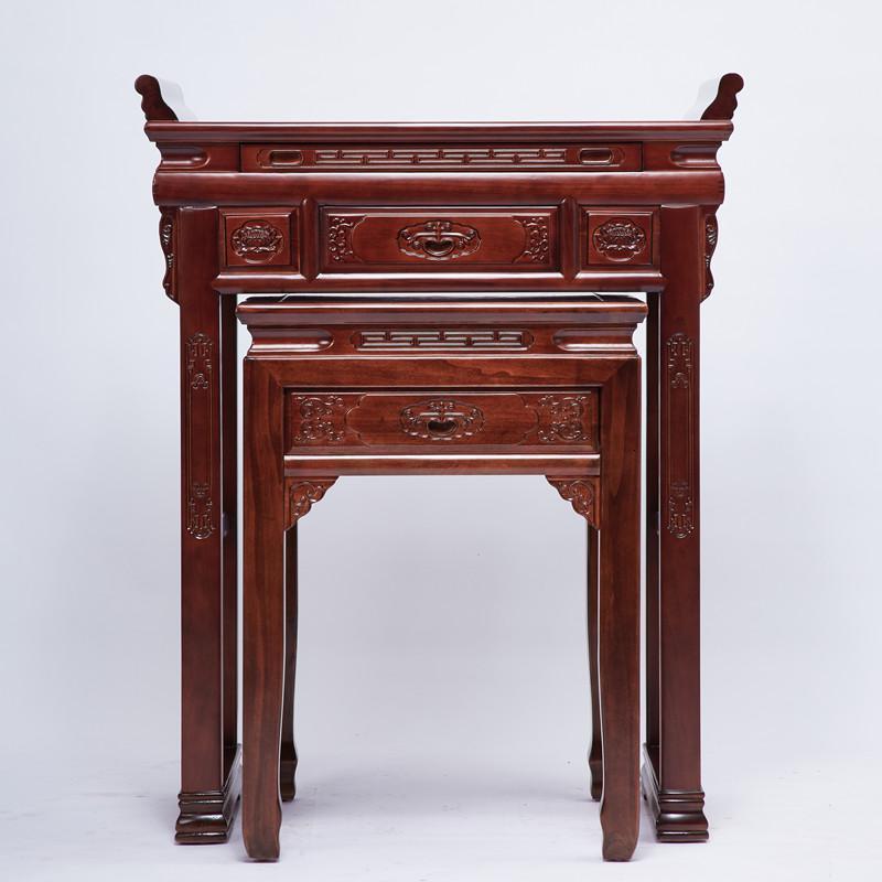 森美人佛具用品佛龛供桌条案佛台供台简易中式实木四脚供桌拉柜巧头