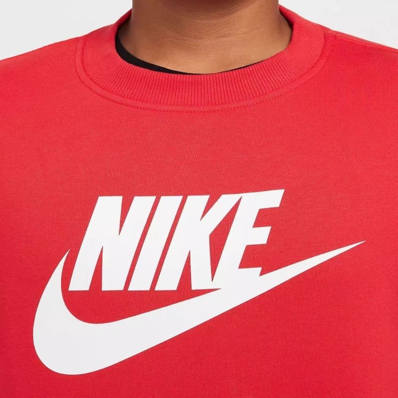 NIKE耐克卫衣运动休闲加绒保暖针织圆领儿童套头衫FD2993-657 Z