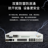 博扬 综合业务电话光端机4E1+20路电话+4路千兆物理隔离网 10G光口LC单纤60km机架式1对