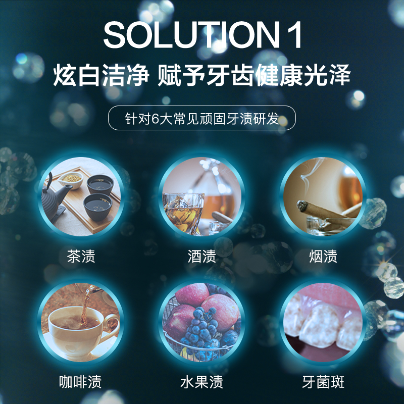 無瑾花 韩国进口 炫白水晶牙膏110g 甜柠薄荷味 去烟渍牙渍 呵护牙釉质高清大图