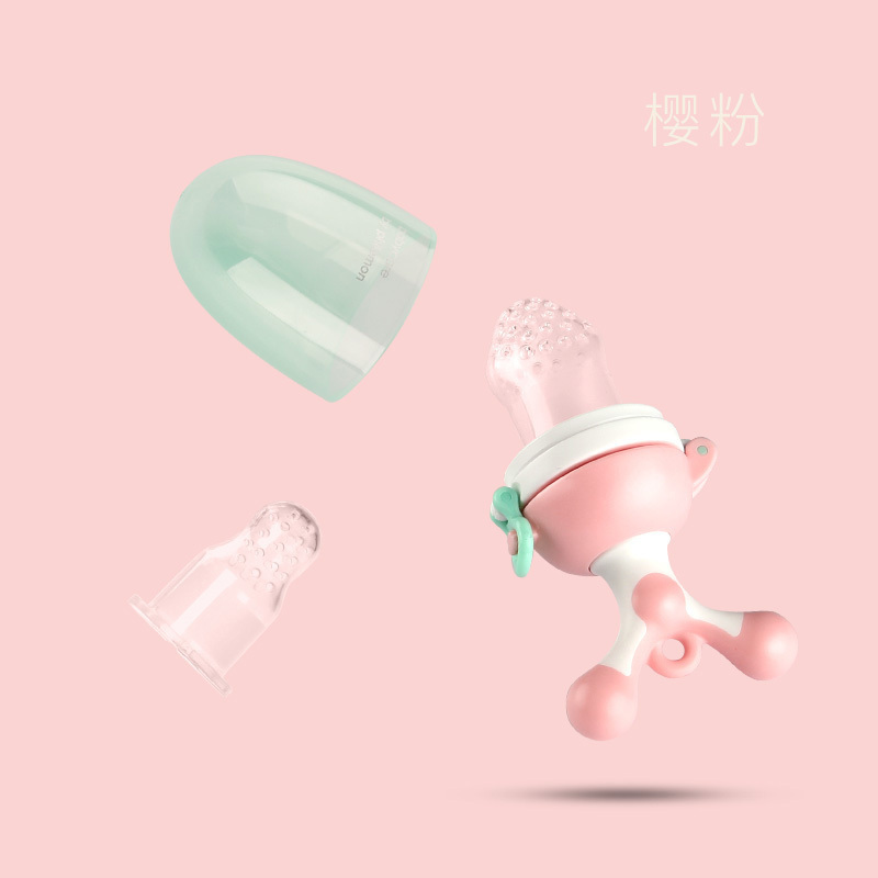 babycare婴儿食物咬咬袋果蔬乐磨牙棒 宝宝吃水果辅食器硅胶牙胶 晨曦绿RWQ009-A