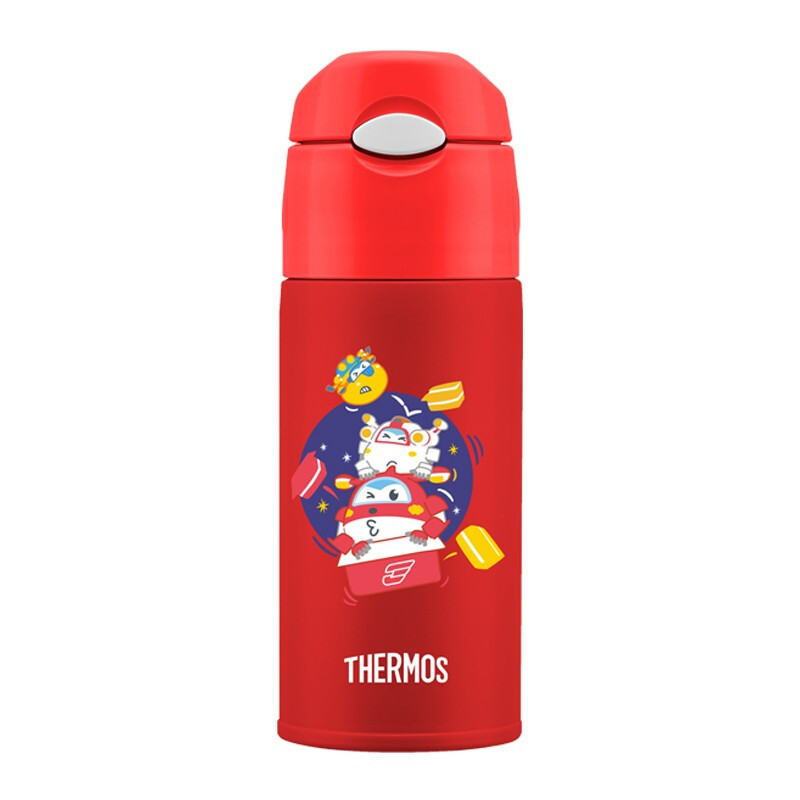 膳魔師(THERMOS) 联名超级飞侠儿童真空不锈钢吸管保温杯 super wings