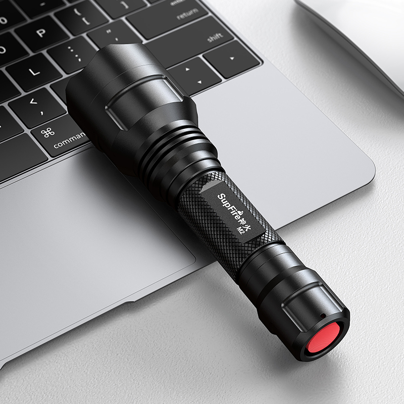 神火m2强光手电筒保安巡逻多功能骑行防水usb可充电户外工作照明灯