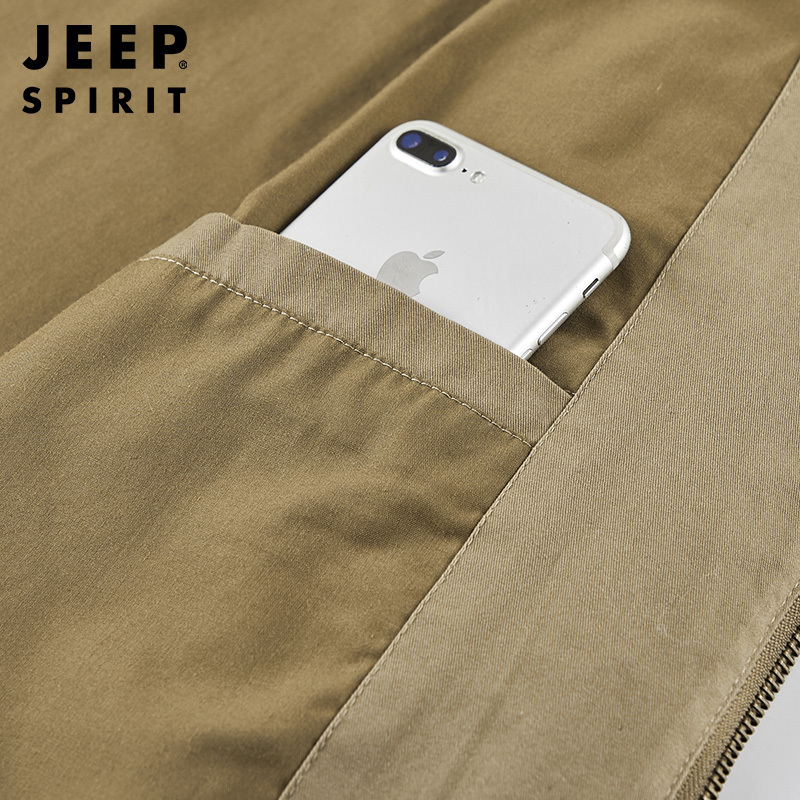 JEEP SPIRIT吉普外套男2021秋冬新款宽松休闲夹克大码户外商务中青年男士外套