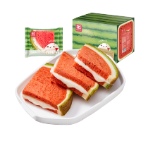 a1西瓜吐司480g苏宁宜品蛋糕早餐代餐食品儿童手撕小口袋面包西瓜网红零食小吃点心礼包