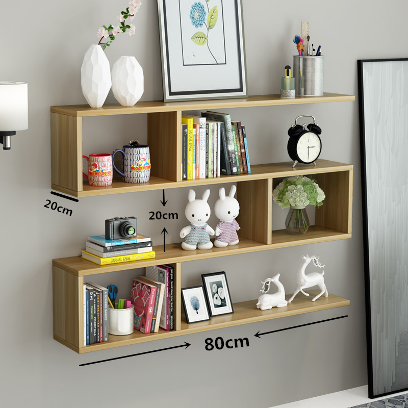 创意隔板墙上置物架闪电客壁挂墙壁书架书柜储物架壁柜吊书柜装饰格子