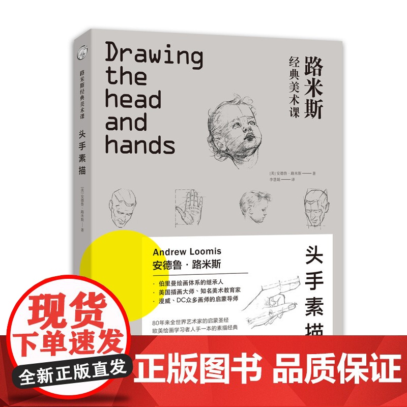 路米斯经典美术课 头手素描/西方经典美术技法译丛 安德鲁·路米斯 头与手的素描 素描从入门到精通书籍 上海人民美术出版社高清大图
