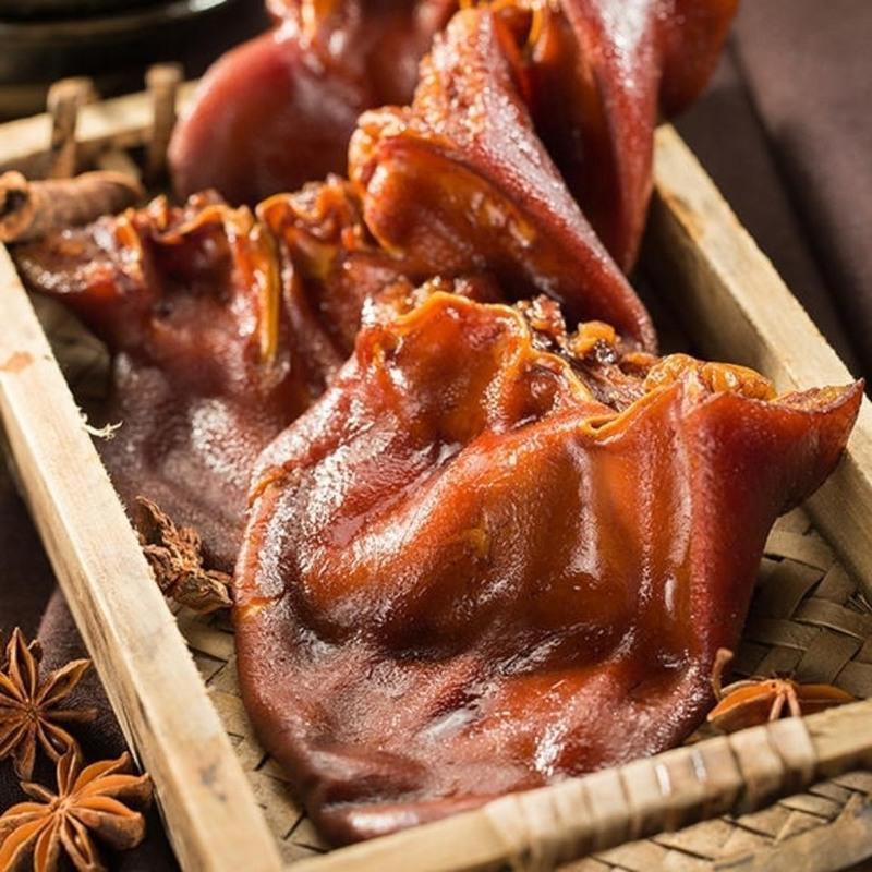 五香猪头肉真空杀菌500g袋装熟食五香猪耳卤香猪舌下酒菜即食