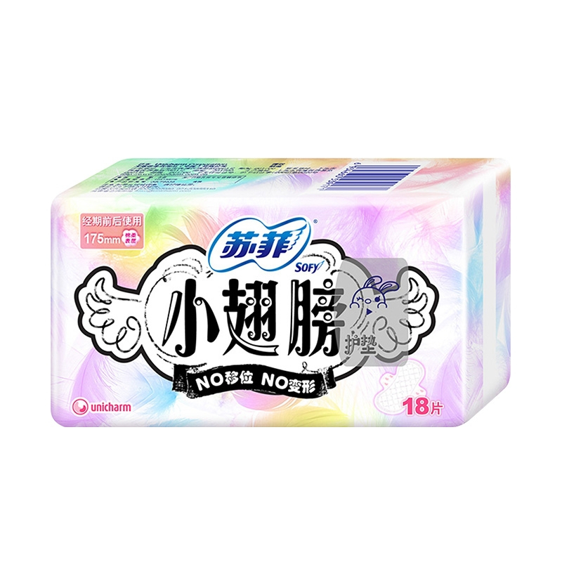 苏菲卫生巾小翅膀护垫175mm日用棉柔无香护翼 迷你卫生巾组合套装 18片*6包(共108片) 苏菲卫生巾高清大图