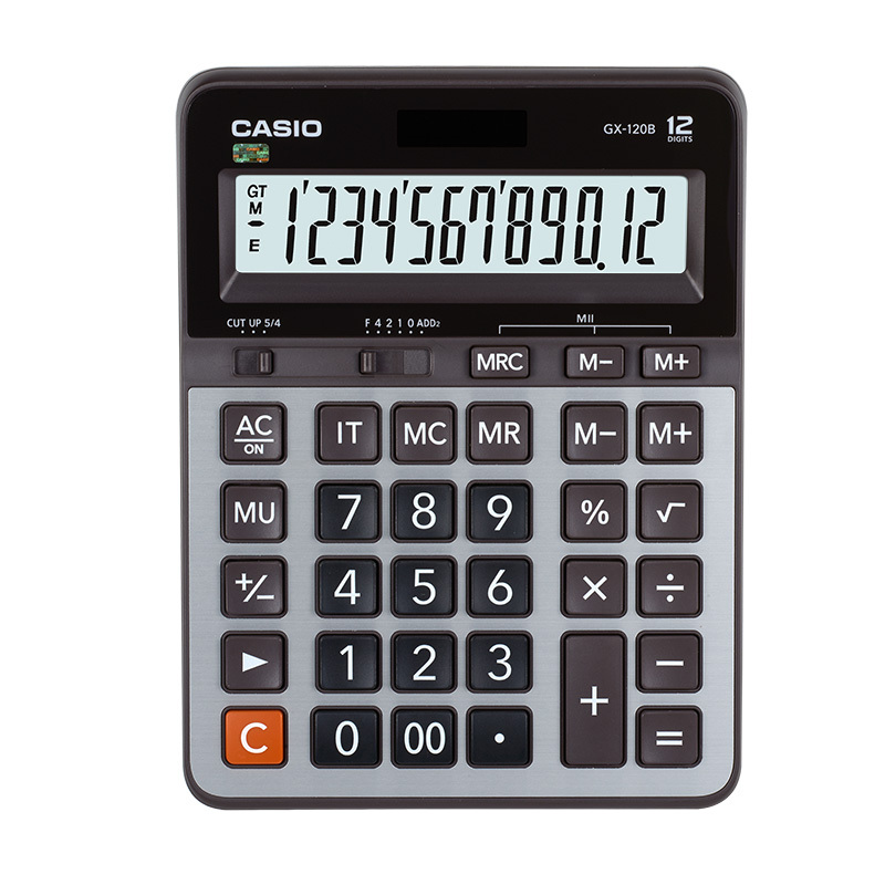 卡西欧(CASIO) 台式财务电子计算器 12位数商务办公计算机 GX-120B