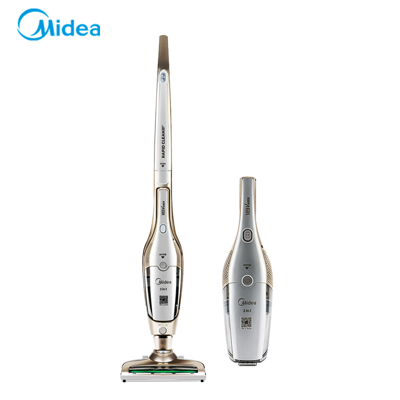 美的(Midea)吸尘器U5-L021C立式家用 低噪无耗材 可拆分 无线手持吸尘器 扫地机