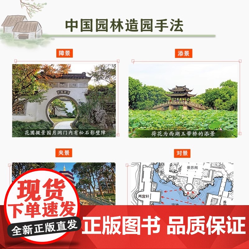 [正版]图解中国园林 园林 中国园林 古典园林 图解中国园林 江南园林 园林赏析 讲解古典园林的造园特色和造园手法高清大图