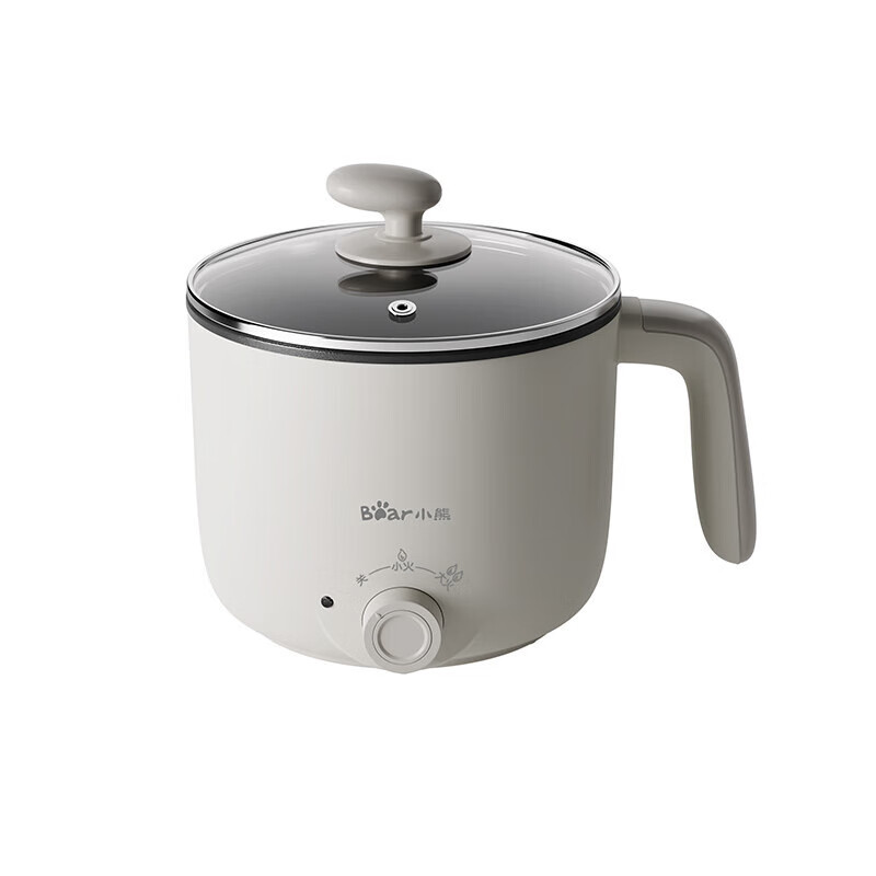 小熊(Bear)电煮锅 多用途多功能电热锅 学生宿舍泡面火锅小电锅 蒸煮一体蒸屉电蒸锅 DRG-C12K1-P02