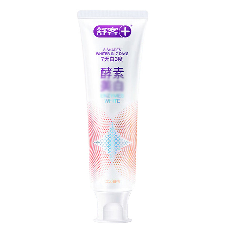 舒客牙膏120克专研美白酵素清新异味(冰沁蜜桃)