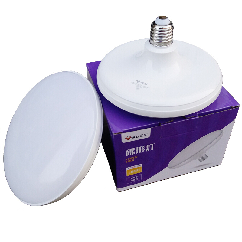 公牛爱眼led防频闪飞碟形灯mqb12041圆形吸顶盘灯白光家用灯6500k20w