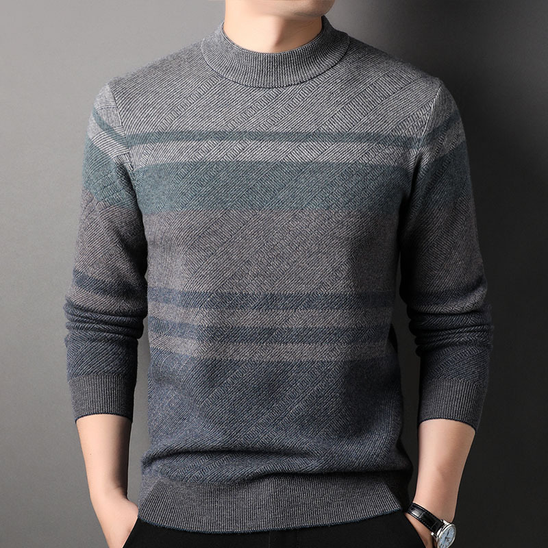 100%纯羊绒衫男士大码商务青中年加厚羊毛衫男eerds高端羊绒衫男毛衣