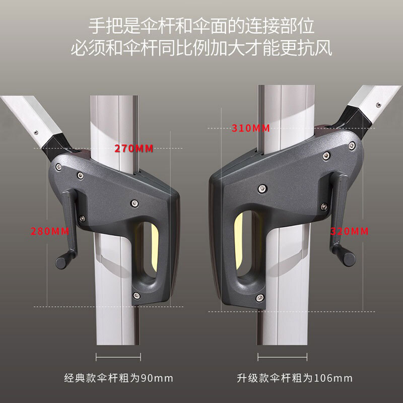 紫叶欧版户外遮阳伞庭院伞罗马伞室外大太阳伞露台花园露天遮阳棚高清大图