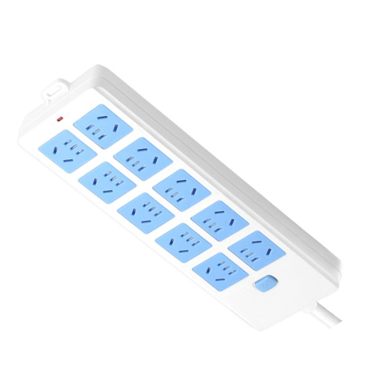 杰储 GS-207 5米10插 接线板 (计价单位:个) 蓝白色高清大图