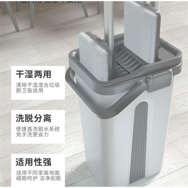 普通款:清洁桶+拖把+1快布:清洁桶+拖把+1快布 加厚免手洗拖把懒人拖地神器家用刮刮乐干湿分离平板拖布一拖净