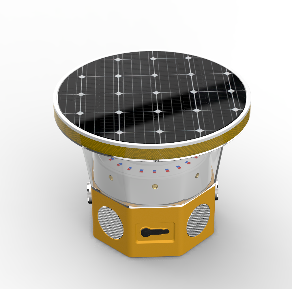 黑钻之光 HZ-X41 DC3.7V 0.5W 1Hz IP66 LED 太阳能智能激光语音警示灯(计价单位:套)黄色高清大图