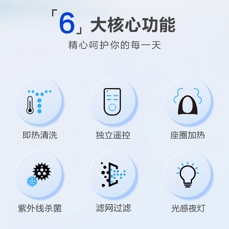 海尔(Haier)智能马桶盖X-R10即热清洗紫外线杀菌