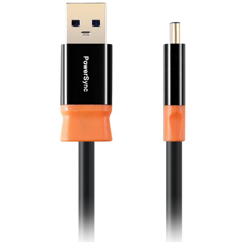 包尔星克 CUBCKCR0010A USB3.0 TYPE-C充电传输两用数据线 尊爵版1米 黑橙色 1根/盒
