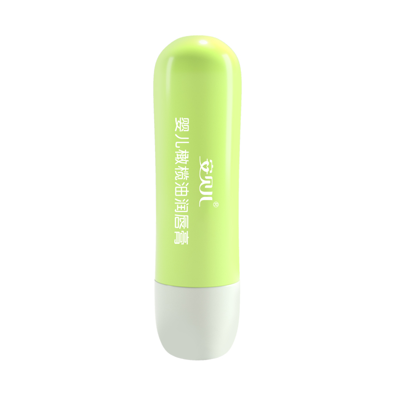 安贝儿 婴儿橄榄油润唇膏3.8g*2支(水蜜桃香型)+(草莓香型)