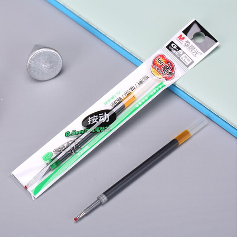 晨光文具g5黑色05mm按动中性笔芯签字笔替芯水笔芯k35s01适用20支盒