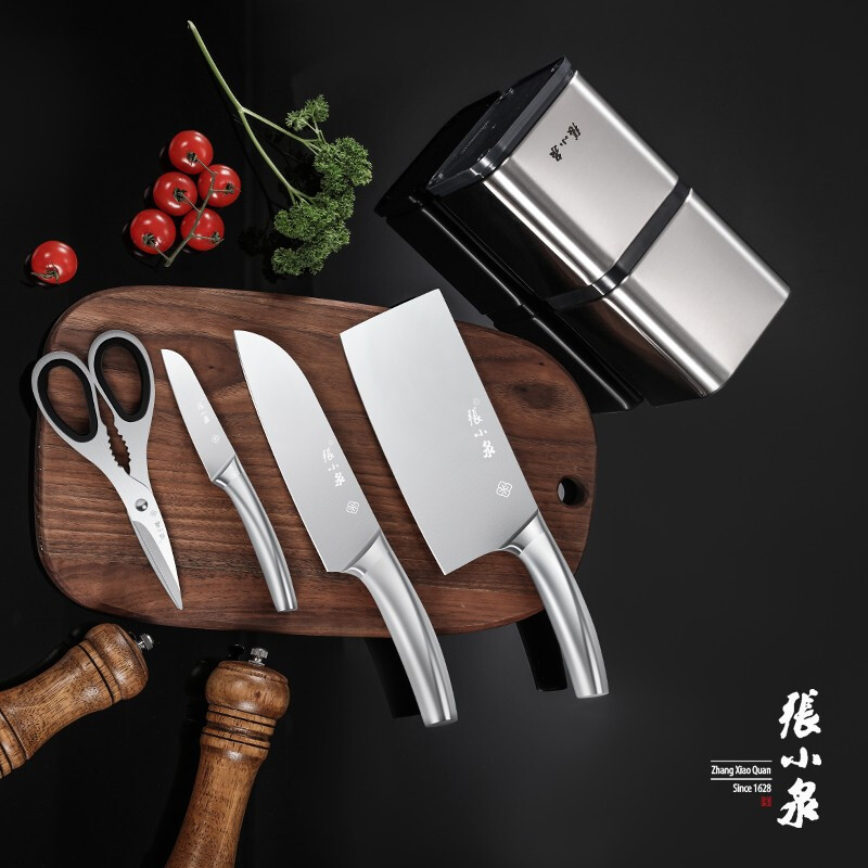 张小泉银弧系列套装刀具五件套不锈钢厨房套刀套锋利实用礼品D31370100高清大图