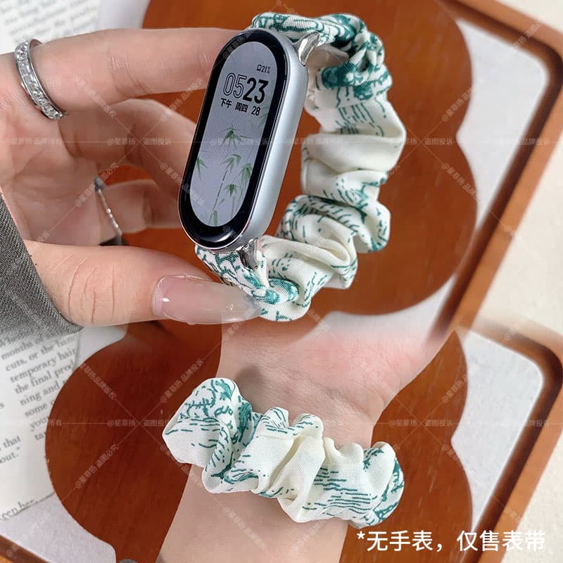 适用小米手环10表带大肠发圈手腕带9/8/7/6/5/4/3代NFC通用替换带智能配件小众高级感十九带新国风个性3264高清大图