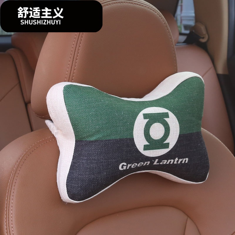 汽车用品护颈枕头骨头枕卡通记忆棉座椅靠垫车载车内颈椎靠枕四季