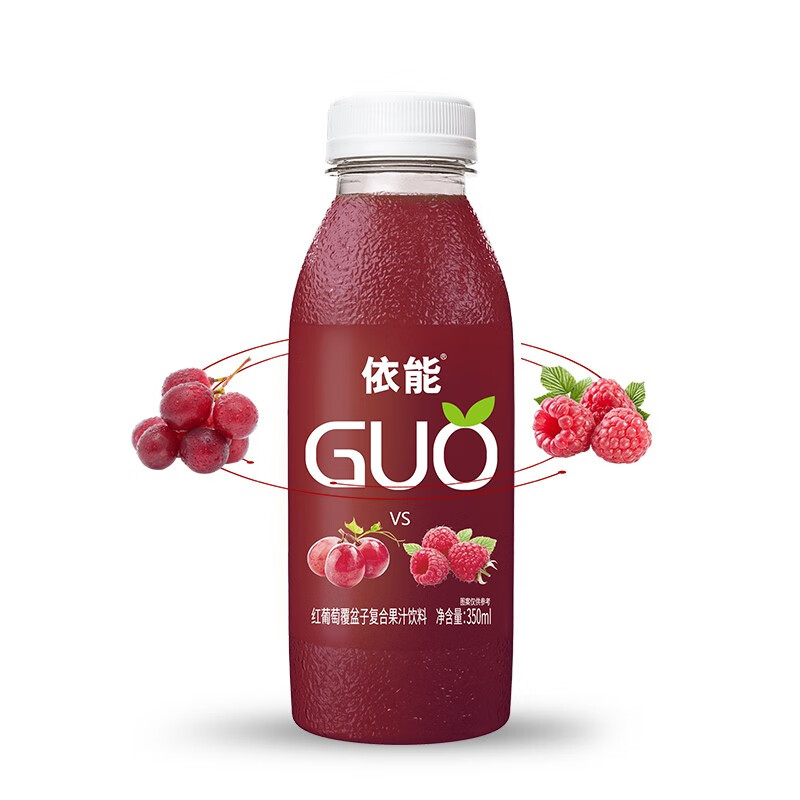 依能山楂果汁礼盒饮料果茶节日饮料礼盒红葡萄覆盆子350ml*15瓶