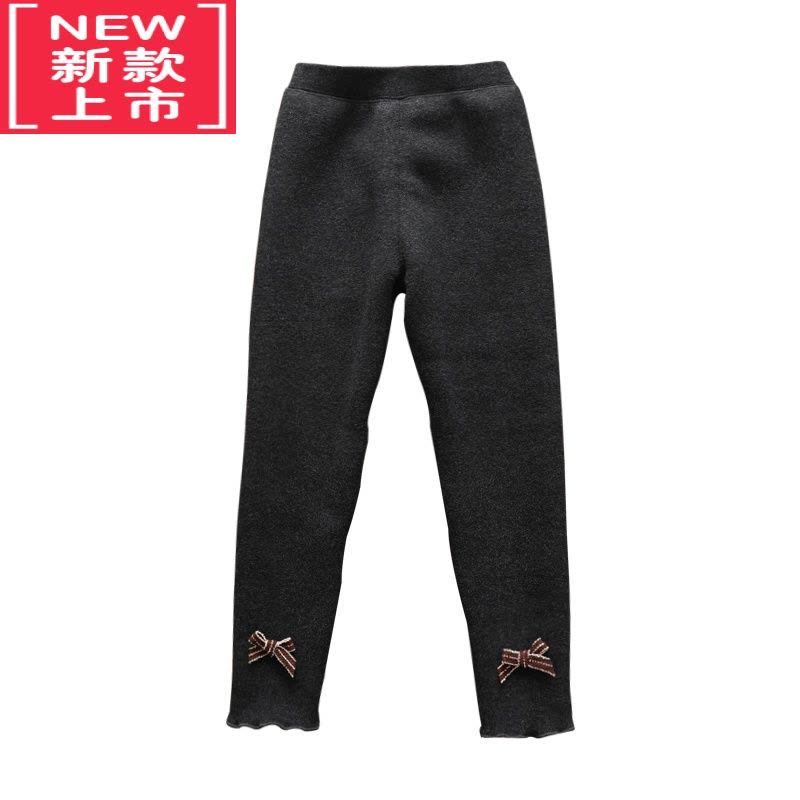可莉允女童加厚加绒秋冬儿童高腰保暖一体绒外穿铅笔裤女宝宝棉裤保暖裤图片