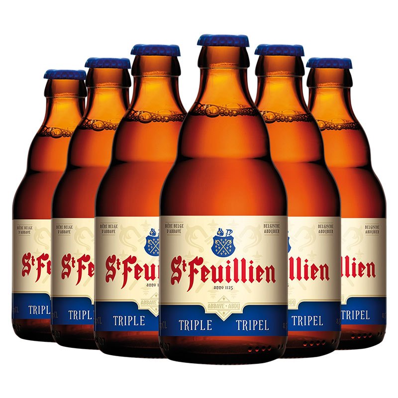 比利时进口啤酒 St-Feuillien 圣佛洋三料啤酒330ml*6瓶