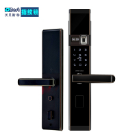 沃贝斯特(OBest)指纹锁W-801（半导体深空黑）自动升降滑盖智能门锁指纹密码电子锁防盗门锁