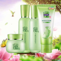 (PECHOIN)百雀羚套装护肤套装 草本精萃惊喜套装 洁面95g+水100ml+乳100ml+霜50g 保湿补水