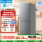 美的(Midea)182升双开门两门小户型家用客厅租房宿舍冰箱可冷藏冷冻小巧不占地低音运行BCD-182M钛钢灰