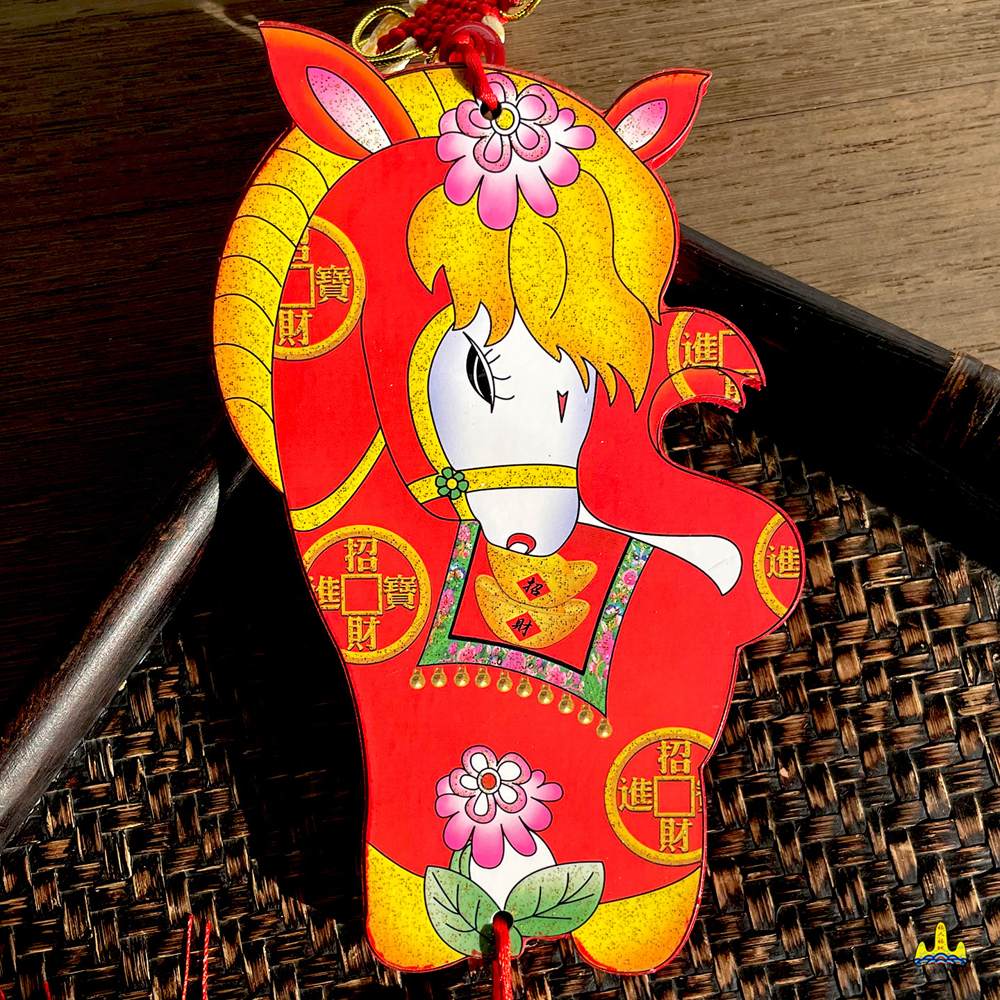 福人福地2026马年春节挂饰玄关客厅电视背景墙面过年装饰挂件创意高清大图