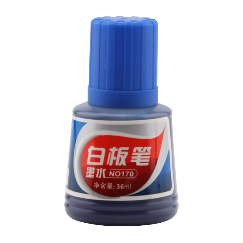 宝克(BAOKE)NO170 白板笔墨水可擦白板笔大头笔补充液 黑蓝红 36ml/瓶 1瓶 蓝色单瓶36ml