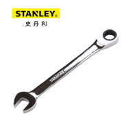 史丹利（STANLEY）89-918-1-22 公制精抛光棘开两用快扳 开口梅花扳手 双头呆扳手 18MM