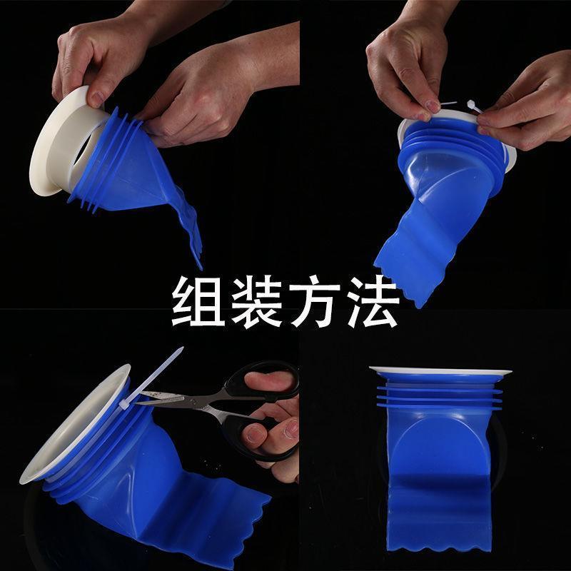 90下水管硅胶防臭芯马桶旱厕地漏防虫防病毒芯75 85地漏孔径80MM 蓝色40-50mm内用
