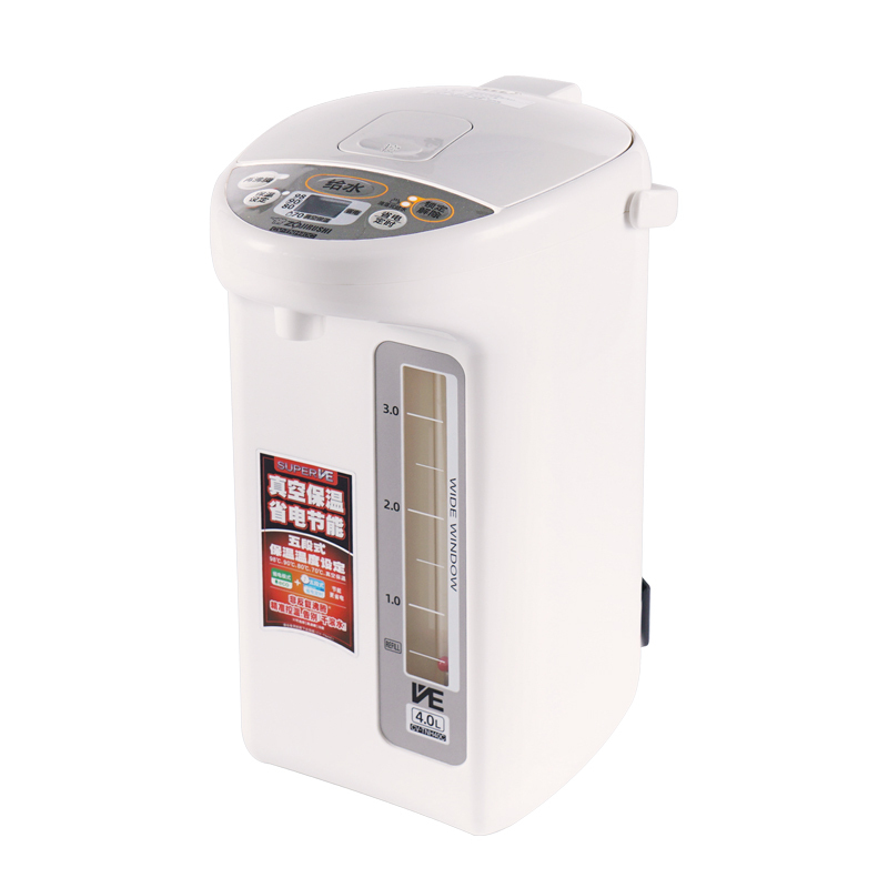 象印(ZOJIRUSHI)电热水瓶 CV-TNH40C 底盘加热按键式控制电动出水白色304不锈钢涂层内胆 4L 白色高清大图