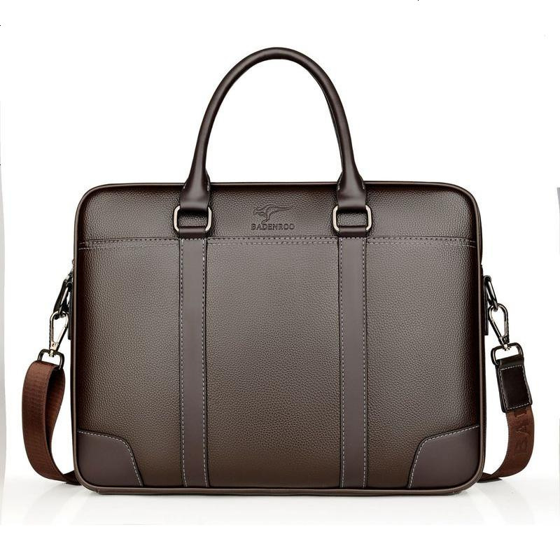 袋鼠男士手提包公文包单肩斜挎男包商务单肩斜挎简约休闲包包