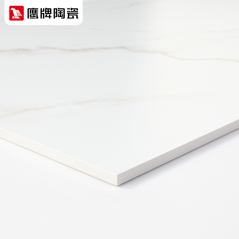 鹰牌客厅瓷砖地砖1200x600全抛釉地板砖卧室白釉瓷砖墙砖鱼肚金